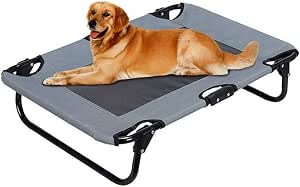Erhöhtes Hundebett Outdoor & Indoor – Waschbar, Atmungsaktiv, Für Kleine Bis Große Hunde, Metallrahmen