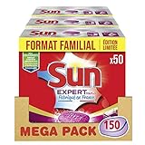 Sun Tablettes Lave-Vaisselle Tout-En-1 Expert Power 150 Lavages (Lot de 3x50 Lavages)