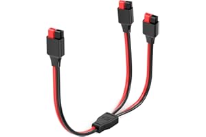 ELFCULB Anderson - Cable divisor en Y, cable divisor de carga solar, cable de extensión de panel solar para generador solar estación de energía (1 pie)