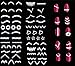 CINEEN 24 Pcs French Manicure Nail Stickers Nail Tips Smile Line Guide Stickers Nail Art Line Guide Stickers Tips Makeup...