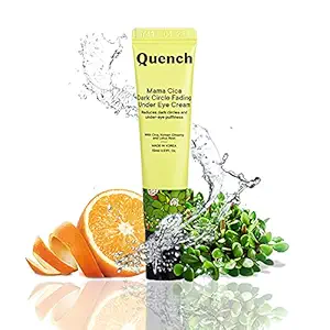 Quench Botanics Mama Cica Dark Circle Fading Under Eye Cream | with Relaxing Roller Ball Applicator | Reduces Dark Circles, Puffiness and Fine Lines | with Cica, Korean Ginseng, Lotus Root, Licorice Root and Orange Peel Oil (15ml)
