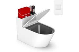 Juspota Posacenere antivento impermeabile, WC con coperchio per casa e ufficio, montaggio a parete