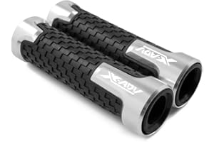 BXMOTO Manopole Moto da Cross in Gomma Portata di Mano Universale 7/8" Motociclo Motocicletta Manubri Alluminio per XADV 750 XADV750 X-ADV750 2017 2018