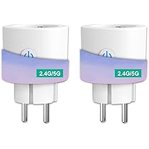 ANTELA Smart Plug Slimme Stopcontact Wifi (type F)16 A 3680W met Energiemeter,Timer Functie, Compatibel met Alexa/Google Assistent, 2.4 GHz WIFI,Geen Bridge Nodig, 2 Stuks