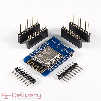 AZDelivery D1 Mini NodeMcu Lua ESP8266 ESP-12E Internet Module WIFI carte de développement pour Arduino, compatible avec WeMos D1 Mini à 100%