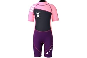 Gogokids Shorty Combinaison de Plongée Enfant, Neoprene 2.5MM Maillot de Bain pour Natation Activités Aquatiques 2-10 Ans