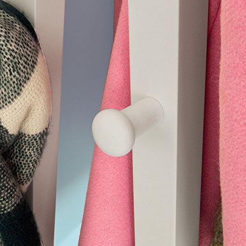 SoBuy® Ständer, Kleiderständer, Kleiderstange, Garderobenständer, Kindergarderobe,Hängeregal, mit zwei Ablagen, FRG59-W - 7