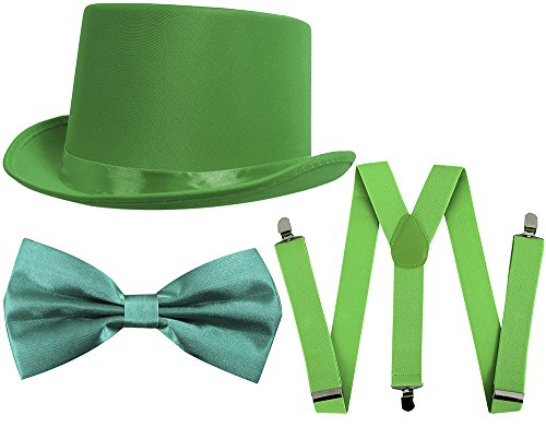 Unisex Fancy Dress Dance Show Accessories Green Satin Top Hat | Desertcart  Fiji