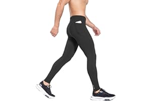 baleaf Legging de Course Thermique imperméable léger doublé en Polaire pour Homme avec Poches