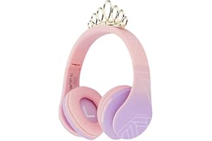 PowerLocus Auriculares para niños, Auriculares Bluetooth para niños, con 85DB Volumen Limitado, Plegable, con Micrófono, Micro SD Slot, Cascos Inalámbricos y con Cable, con Estuche