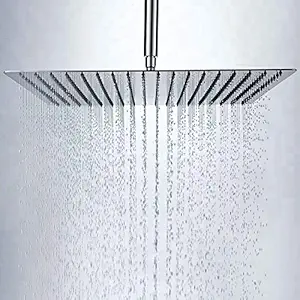 Marcoware 304 Stainless Steel Chrome Finish Trident Square Overhead Shower 8X8 Inches