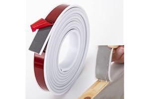 KAYLEINSTER 2m Bande Chant Autocollante U de 20mm,Pas de Thermocollant de Chêne Chant,Couvre Couvre Chant en caoutchouc Flexible TPE pour Placage de Bois,Couvre Chant pour Restauration D'armoires et Meubles-Blanc