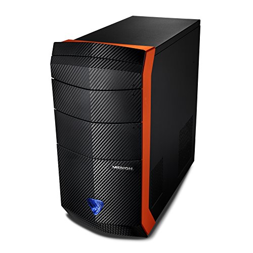Medion P5369I Erazer Desktop PC (Intel Core i7-6700, NVIDIA GeForce GTX 1070 Founders Edition Grafikkarte, 8GB GDDR5 Speicher, 1TB HDD Festplatte, HDMI-Audio-/Video-Ausgang, Win 10 Home) schwarz