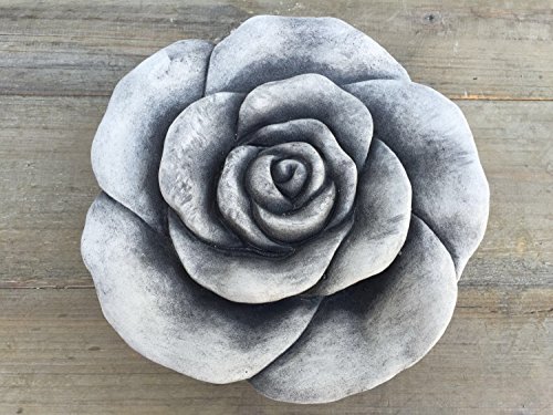 Steinfigur Set Rosen Blumen Rose Grabschmuck Shabby Vintage Landhausstil gross - 4