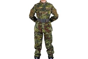 Uplateng Kinder Taktische Uniform Kleidung Sport Kampf Jagd Multicam Camouflage Jacke + Hose 110-190