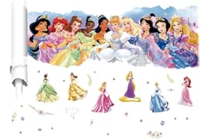 KIBI STORE Kibi Adesivi Da Parete Principesse Stickers Muro Principesse Sfondo Muro, Adesivi Murali Principesse Rimovibili, Adesivi Muro Camera Da Letto Bambini Principesse