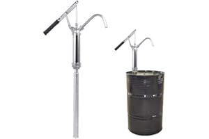 Wakects Hand Pump, 20L/min Adjustable Hand Pump Cast Iron Oil Barrel Pump with Lever Action Drum Pump Lever Pump for Gear Oil