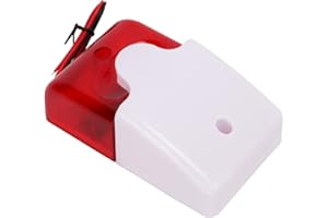 SONEW Luce Stroboscopica Rossa Allarme, Sonoro e Luminoso Dispositivo di di Sicurezza Resistente Sirena Lampeggiante per Cantiere Ospedale Scolastico (Non Volume Regolabil, 220V)