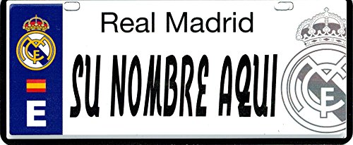 REAL MADRID C.F. Real Madrid FC Targa personalizzabile con nome  6 x 14 cm