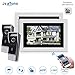 Produktbild 7 Zoll Video Türsprech Wifi IP Türklingel Intercom Entry System mit 2 Monitor + 2 x 1200TVL Wired Kamera Nachtsicht, Unterstützung Remote Entriegelung, Aufnahme, Snapshot + 8 Ports Switch