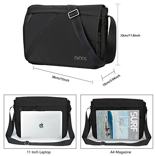 Messenger Bag von EKOOS  Unisex 14 Zoll Umh  ngetasche Aktentasche Schultertasche mit Laptopfache  Laptoptasche Notebooktasche A4 Ordner Arbeit Uni Re