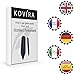 Premium Stainless Steel Slanted Precision Tweezer with Holder Case by Kovira - Professional Lightweight Tweezer Best for Eyebrow Plucking, Ingrown Hairs, Eyelash Application and Removing Splinters