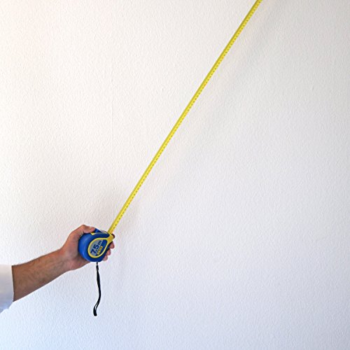 S&R Bandmaß 7,5 m x 25mm, Massband Nylon beschichtet, schlagfestes, Rollband gummiertes Gehäuse, MUSTANG Serie - 7