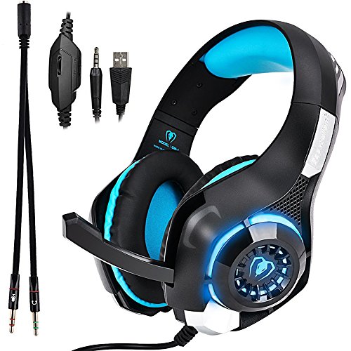 Gaming Kopfhörer mit mikrofon Stereo Sound 7.1, Noise Cancelling Bequem Gaming Headset für PC, PS4, Xbox one, Laptop, Sport Performance Ohrpolster, Lautstärkeregelung Gaming Kopfhörer mit mikrofon Stereo Sound 7.1, Noise Cancelling Bequem Gaming Headset für PC, PS4, Xbox one, Laptop, Sport Performance Ohrpolster, Lautstärkeregelung