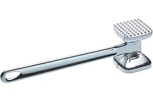 PKGE Double Sided Food Meat Tenderizer Meat Hammer for Steak Chicken Poultry Beef Pounder Mallet | Meat Pounder Mallet Kitchen Tool with Handle for Steak, Chicken, Fish, Pork