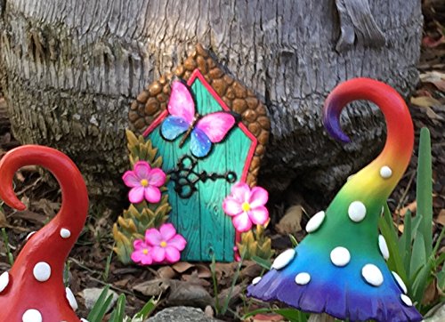 Miniatur-Schmetterlings-Fee Tür für miniatur Gartenfeen und Gnome. Ein Fee und Rasen Gnome Garten Accessoire - 2