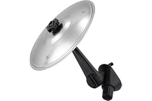 ASTRALONG Cymbale Voiture, 2 Têtes Pivotante, 360° Réglable, 14cm Mini Cymbale Tambour Acier Inoxydable, Batterie Musique pour Grille d'Aération de Voiture, Tous Types Véhicules Voyage