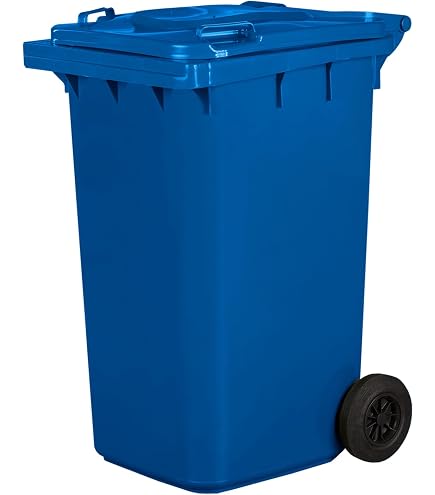 Prosperplast Wheeler – Poubelle 90 L Avec Roues Et Couvercle Étanché – Bleu – Idéale Jardin Et Maison