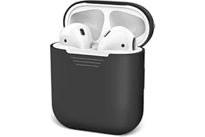 AirPods Case Airpod Case Cover Skins, iKNOWTECH for Apple AirPods Silicone Waterproof Case Shock Proof Protecitive Cover,Resistant Cover Case for Apple AirPods,iPhone X/XS/XR/X MAX7/7P/8/8P (Black)