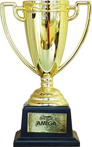 Framan Copa Trofeo con Mensajes para Ocasiones Especiales, Ideal como Regalo Original Y ECONÓMICO. Mensaje Mejor Amiga