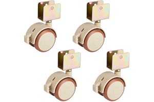 JIAOLUN123 4 Roulettes de Meuble avec Roulettes Pivotantes en Forme de U roues avec Roues de Frein pour Berceaux pour Enfants Silencieuse Convenant au lit de Bébé Roues Pivotantes Roulette Universelle (20mm)