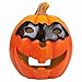 Produktbild Halloween Deko Großer Kürbis mit Fledermaus Maske Teelicht Halter mit LED Licht aus Keramik