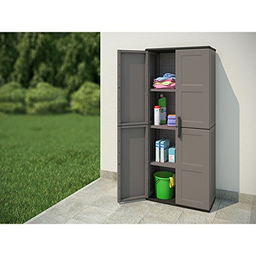 Kunststoffschrank Werkzeugschrank Putzmittel Schrank Kunststoff 163×68 cm Grau - 7