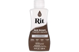 Craft County Rit Teinture Liquide "Large sélection de couleurs" 8 Oz. (Marron foncé)