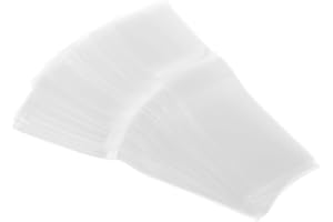 PATIKIL 190 x 28 mm Perforerade PVC-värmekrympbara buntband, 250 st krympfilm för flaskor burkar burkar lämpliga för diameter lock 4,21 till 4,69 tum, genomskinliga