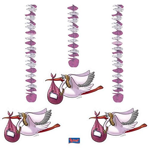Girl Komplettset Girlande Konfetti Luftballons Girlanden Babyparty - 2