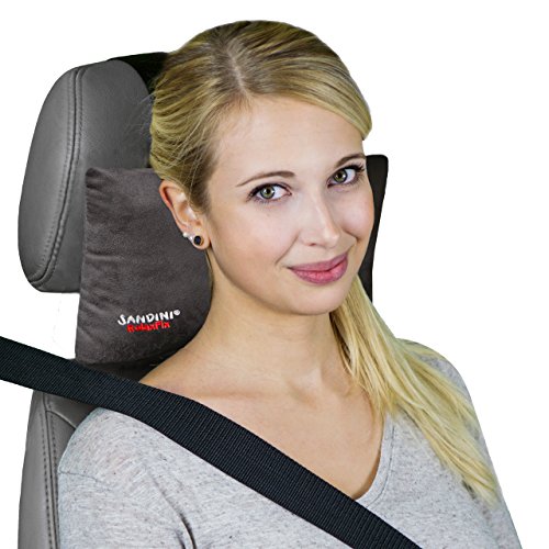 Preisvergleich Produktbild SANDINI RelaxFix® – Nackenkissen für Autositz / Nackenstützkissen / Autostützkissen – Einfache Anbringung an der Kopfstütze – Sorgt für Entspanntes Anlehnen / Zurücklehnen im Auto