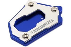 LongGreat CNC Aluminium Motorrad BM&W Seitenständer Vergrößern Unterstützung Fuß-Verbreiterung Ständer Platte für R1200GS/R1250GS/F750GS/F850GS ADV LC/Rallye HP (Blau,R1250GS)