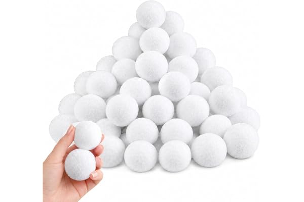 AURALIN Falska snöbollar 30-pack 5 cm mjuka maskintvättbara inomhusspel | Mjuka realistiska maskintvättbara snöbollar inomhus utan förkylning eller röra för snöbollslagsmål julspel och festlig dekor