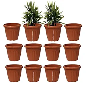 EQUALITY OVERSEAS Garden Balcony Small Planters Pot Plastic Flower Pot 5 Inch (12)