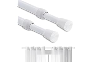 XOUDKE 2 unità aste per tende bastoni per tende a pressione Estendibile Bianconon è necessario forare 30-50CM