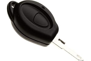 Jongo® Coque Clé Compatible avec Peugeot 206 (1998-2002) | Boîtier Télécommande Plip 1 Bouton avec Lame Vierge | Remplacement Auto Voiture