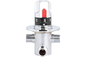 RAGUSO Mitigeur Thermostatique pour Douche et Bain - Mélangeur en Laiton avec Vanne pour Chauffe-Eau Domestique