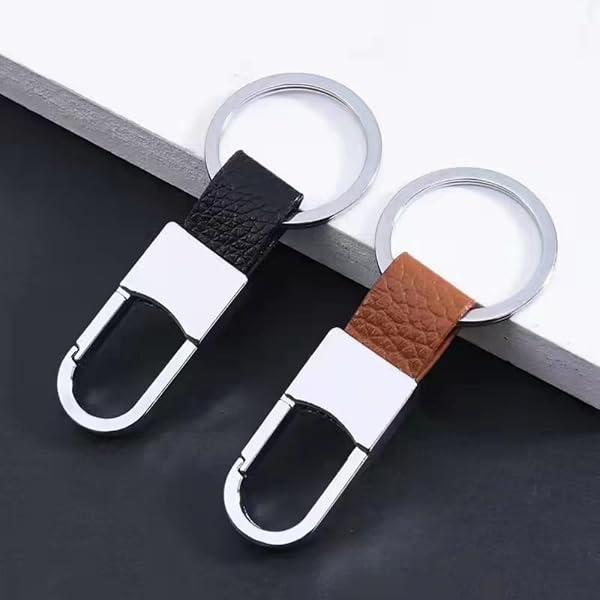 EXKOKORO Genuine Leather Keychain Organizer - Retro Car Style With Metal Buckle, Large Size, Handmade - View #8