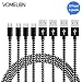 Produktbild Micro USB Kabel, [3FT-4Pack Nylon geflochten Schnelle Geschwindigkeit Sync & Ladekabel A Male to Micro B für Samsung, HTC, LG, HP, Sony, Most Android und weitere Smartphones-[Schwarz + weiß]