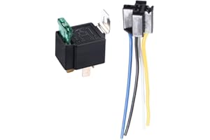 ESUPPORT E Support™ 12V 30A 4-Polig SPST KFZ Relais Öffner Schließer Auto LKW Wechselrelais Leistungsrelais mit Sicherung Buchse Stecker